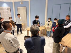 訓練終了後に行われた意見交換会